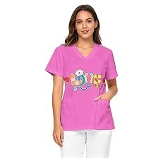 Scrub Tops for Women โ V-Neck Nurse Workwear